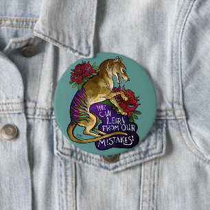 Badge Rond 10 Cm Thylacine : nous pouvons apprendre