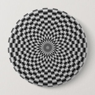 Badge Rond 10 Cm Tissage circulaire en bouton monochrome