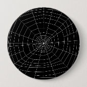 Badge Rond 10 Cm toile d'araignée en noir (Devant)