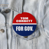 BADGE ROND 10 CM TOM CORBETT, GOUVERNEUR (En situation)