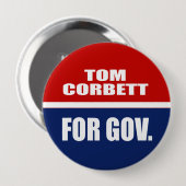 BADGE ROND 10 CM TOM CORBETT, GOUVERNEUR (Devant & derrière)