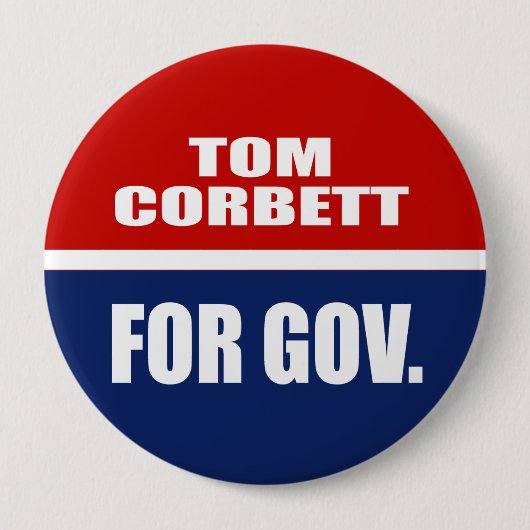 BADGE ROND 10 CM TOM CORBETT, GOUVERNEUR (Devant)