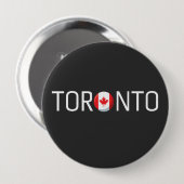 Badge Rond 10 Cm Toronto Canada Flag  (Devant & derrière)