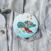 Badge Rond 10 Cm tortues (En situation)