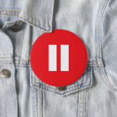 Badge Rond 10 Cm Touche attente rouge et blanche (En situation)