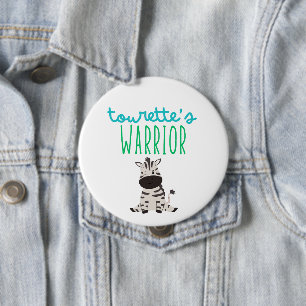 Badge Rond 10 Cm tourette's guerrier sensibilisation enfants mignon