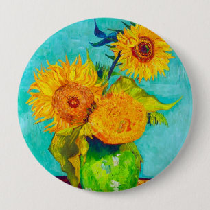Badge Rond 10 Cm Tournesols de Van Gogh