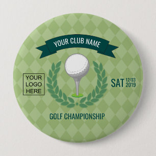 Badge Rond 10 Cm Tournoi de golf Club/Corporate ajoutez un logo