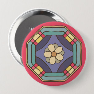 Badge Rond 10 Cm Traditional Korean Pattern