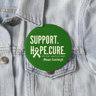 Badge Rond 10 Cm traitement de prise de conscience du cancer Bouton