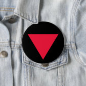Badge Rond 10 Cm triangle rouge inversé (En situation)
