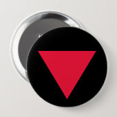 Badge Rond 10 Cm triangle rouge inversé (Devant & derrière)