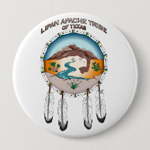 Tribu de Lipan Apache du Texas bouton rond de 4
