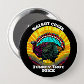 Badge Rond 10 Cm Trot de Turquie rétro (Devant & derrière)