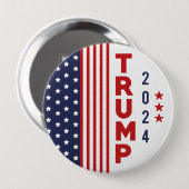 Badge Rond 10 Cm Trump 2024 (Devant & derrière)