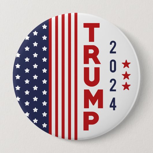 Badge Rond 10 Cm Trump 2024 (Devant)