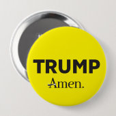Badge Rond 10 Cm Trump Amen (Devant & derrière)