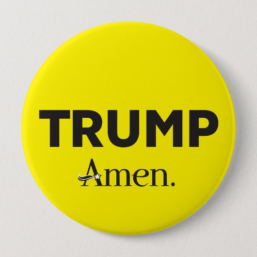 Badge Rond 10 Cm Trump Amen (Devant)