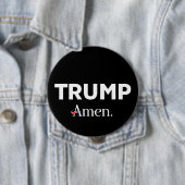 Badge Rond 10 Cm Trump Amen (En situation)