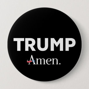 Badge Rond 10 Cm Trump Amen