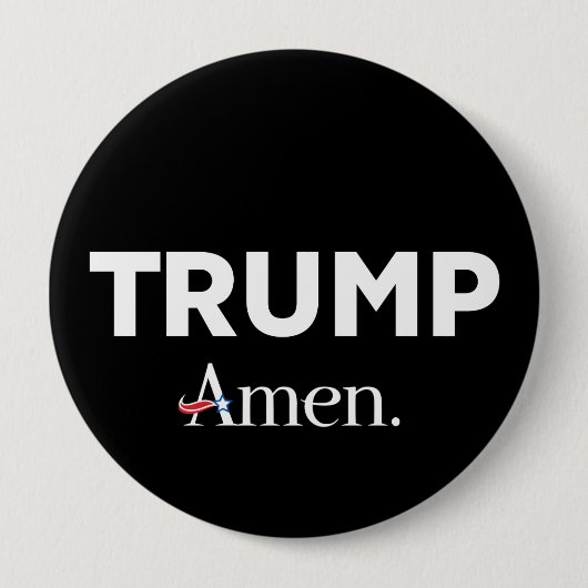 Badge Rond 10 Cm Trump Amen (Devant)
