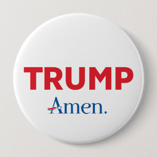 Badge Rond 10 Cm Trump Amen