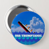 Badge Rond 10 Cm Trumptanique qui s'amuse (Devant & derrière)