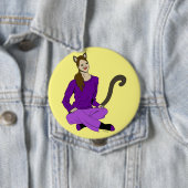 Badge Rond 10 Cm un catgirl (En situation)