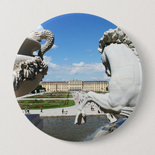 Badge Rond 10 Cm Une vue de palais de Schonbrunn à Vienne, Autrich