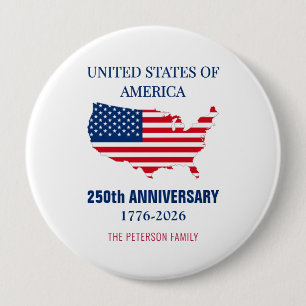 Badge Rond 10 Cm USA 250e anniversaire Semiquincentennial Patriotiq