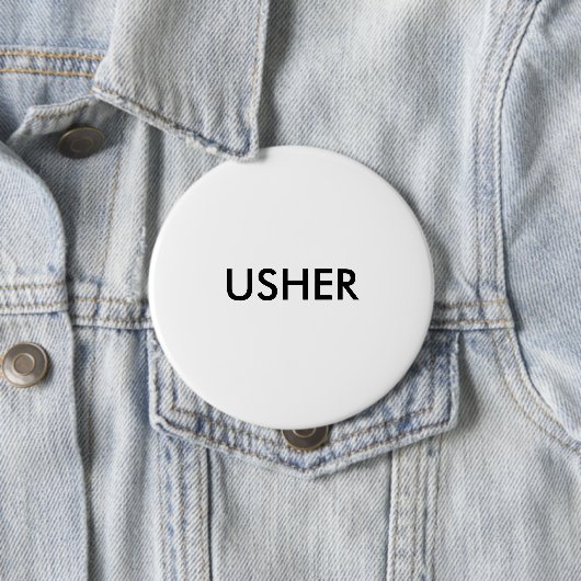 BADGE ROND 10 CM USHER (En situation)