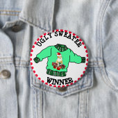 Badge Rond 10 Cm Vainqueur moche de Noël (En situation)