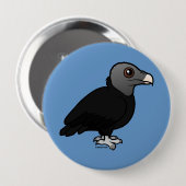 Badge Rond 10 Cm Vautour moine (Devant & derrière)