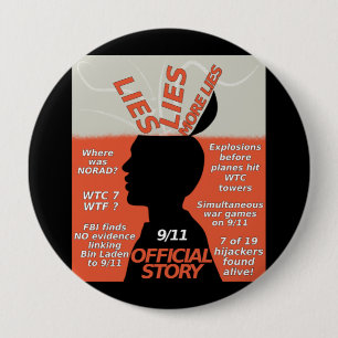 Badge Rond 10 Cm Vérité sur le 11 septembre Histoire officielle Men