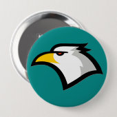 Badge Rond 10 Cm Vert turquoise ; Aigle (Devant & derrière)