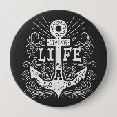 Badge Rond 10 Cm Vie Ancre - Conception de boutons en gras (Devant)