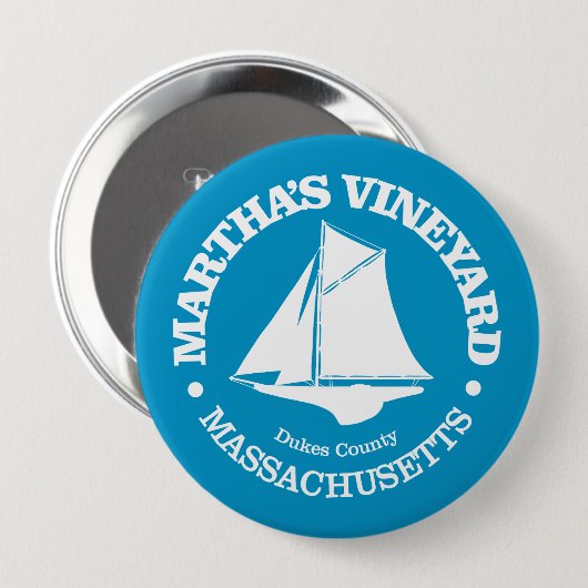 Badge Rond 10 Cm Vignoble de Martha (sloop) (Devant & derrière)