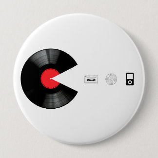 Badge Rond 10 Cm VINYL VILLAIN manger TOUT