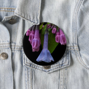 Badge Rond 10 Cm Virginia Bluebells Fleur sauvage