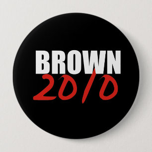 Badge Rond 10 Cm Vitesse BROWN d'élection de JERRY