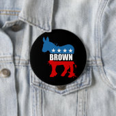 Badge Rond 10 Cm Vitesse BROWN d'élection de JERRY (En situation)