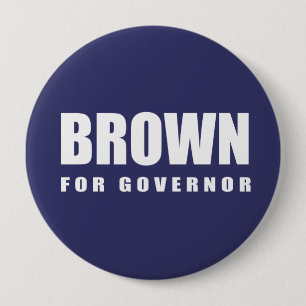 Badge Rond 10 Cm Vitesse BROWN d'élection de JERRY