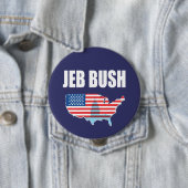 Badge Rond 10 Cm Vitesse d'élection de JEB BUSH (En situation)