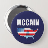 Badge Rond 10 Cm Vitesse d'élection de JOHN MCCAIN (Devant & derrière)