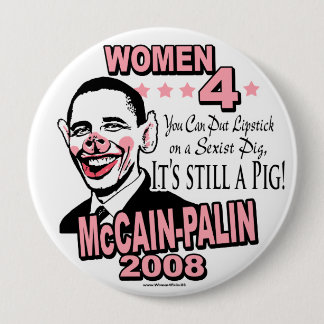Badge Rond 10 Cm Vitesse sexiste de porc d'Obama