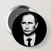 Badge Rond 10 Cm Vladamir Poutine font face (Devant & derrière)