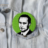 Badge Rond 10 Cm Vladimir Poutine (En situation)