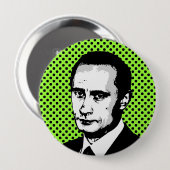 Badge Rond 10 Cm Vladimir Poutine (Devant & derrière)