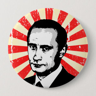 Badge Rond 10 Cm Vladimir Poutine