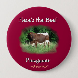 Badge Rond 10 Cm Voici la Pin-personnaliser de boeuf
